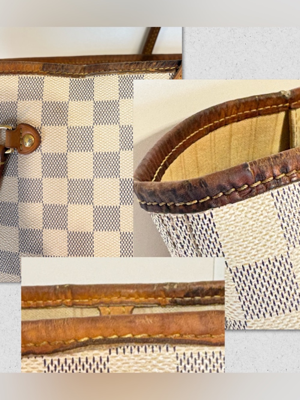 Authentic Louis Vuitton Damier Azur Neverfull GM with COA - Picture 11 of 14